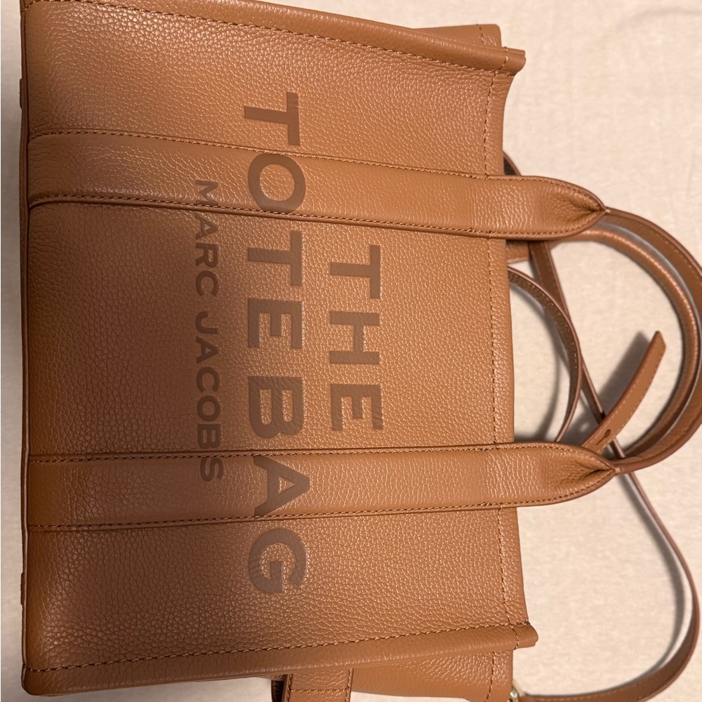 Marc Jacobs Tan Leather Tote Bag